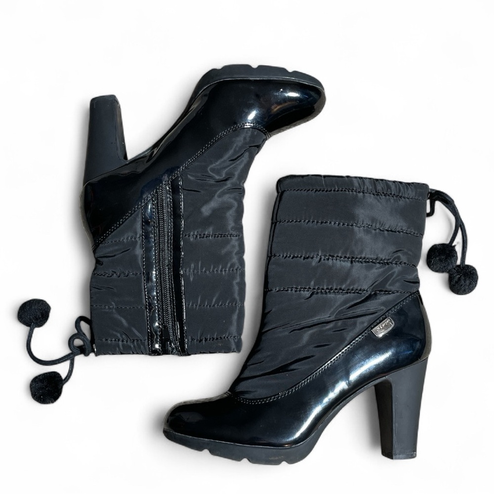 E7- Anne Klein Women’s Size 6 Elegant Black Winter Heeled Boots delete